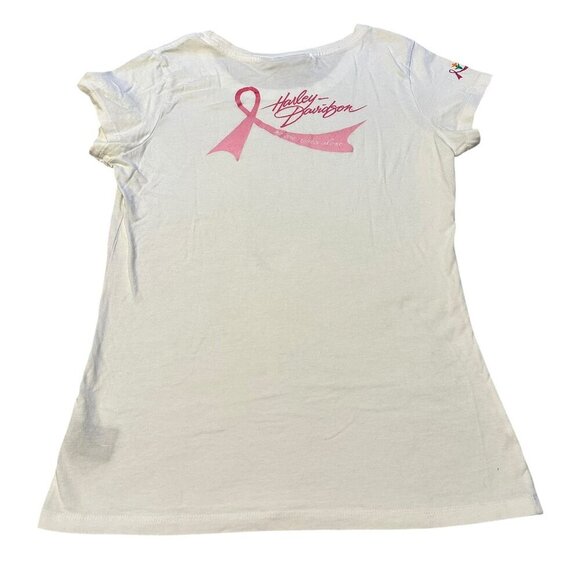 Harley Davidson Women's Breast Cancer Awareness Tee Size M - Picture 6 of 9